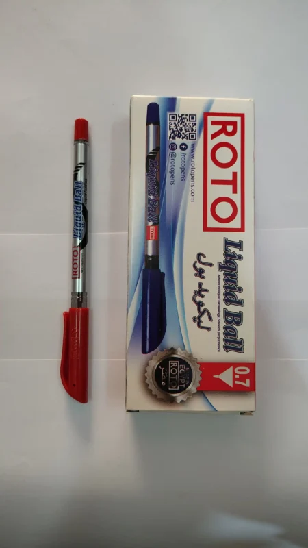 6 اقلام روتو جاف لون احمر للمدرسه والمكتب