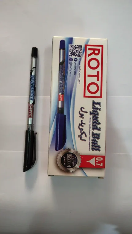 قلم روتو جاف أسود – عدد 6 أقلام للمدرسة والمكتب