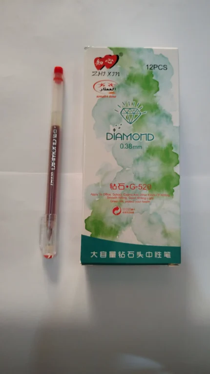 قلم جل دايموند احمر للمدارس والمكاتب