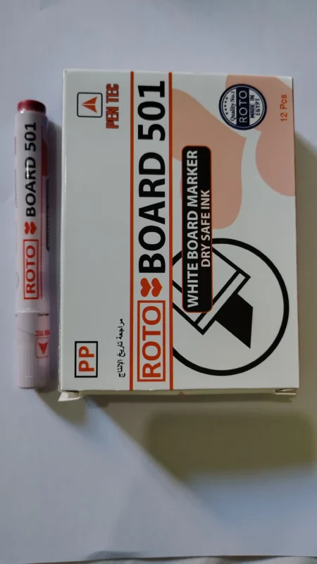 قلم سبوره روتو 501 لون احمر للكتابه على السبوره ويمسح بسهوله