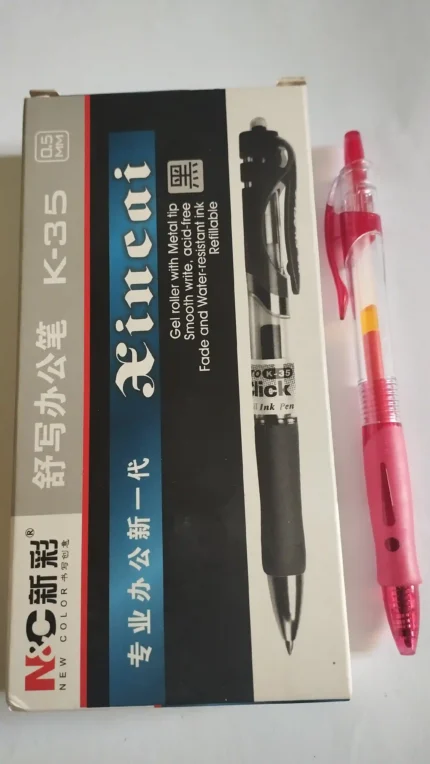 6 اقلام جل k35 احمر سن 0.5 مم للكتابة الدقيقة