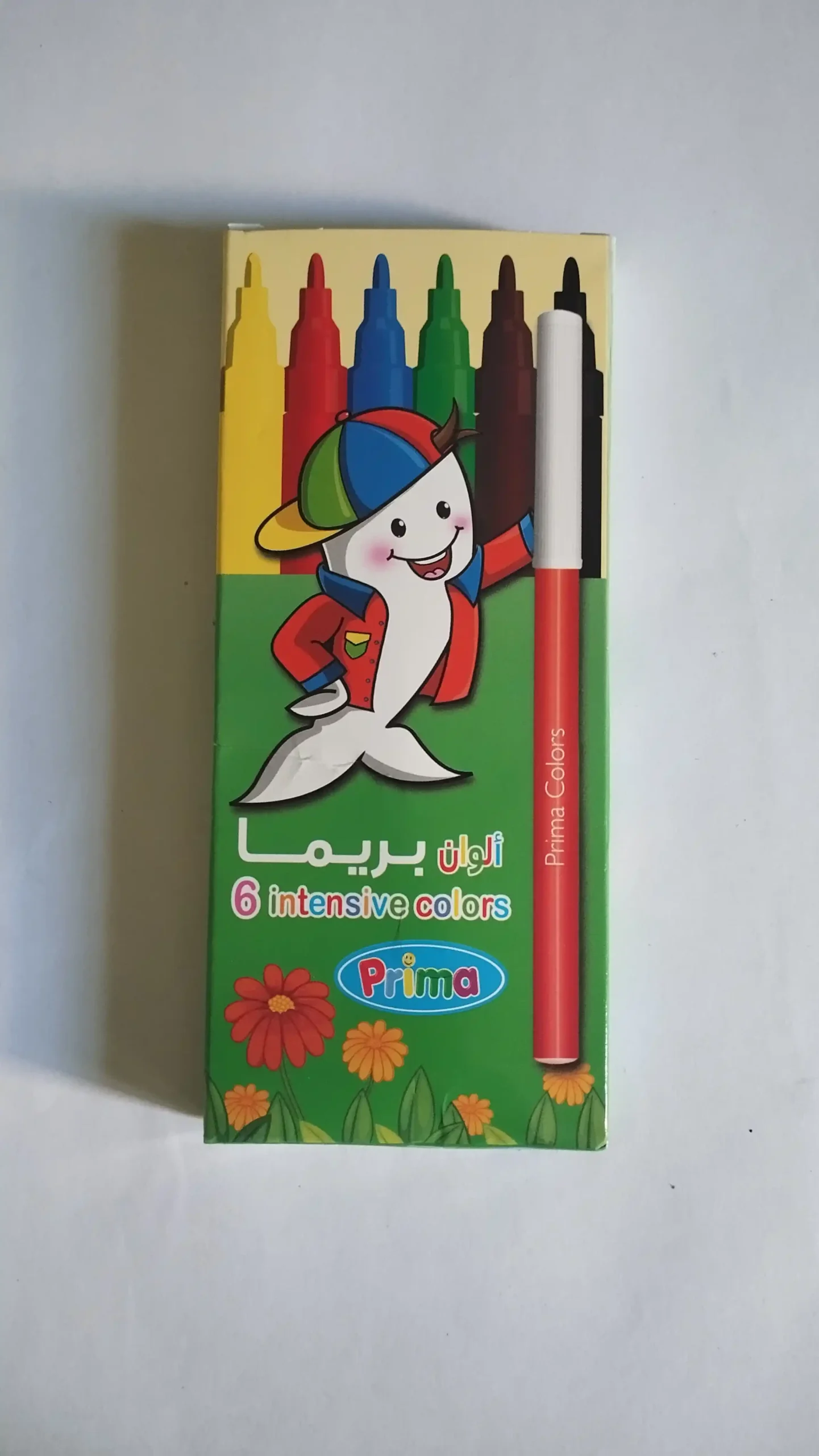 طقم 6 الوان فلوماستر بريما يوفر الوان واضحه وثابته مثالي للاستخدام المدرسي والانشطه الفنيه علبه 6 الوان فلوماستر بريما الوان قويه مناسبه للرسم والتلوين المدرسي