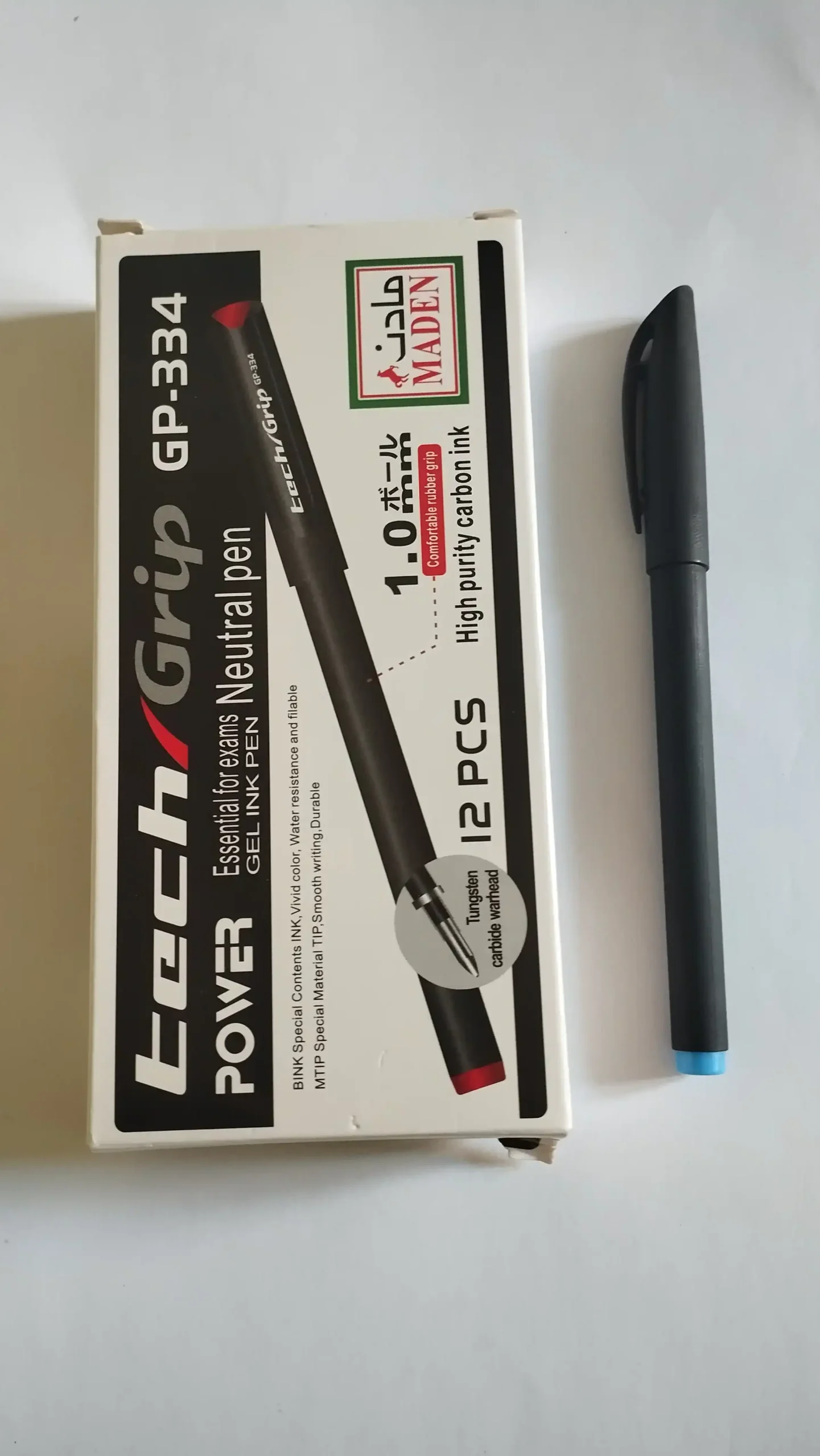 اقلام جل مادن Techno Grip سن 1.0 مم 6 اقلام جل مادن Techno Grip سن 1.0 مم كتابة ناعمة