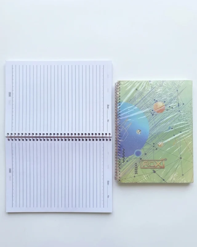 كشكول سلك 100 ورقة مقاس A4 روكسي باشكال غلاف متنوعة