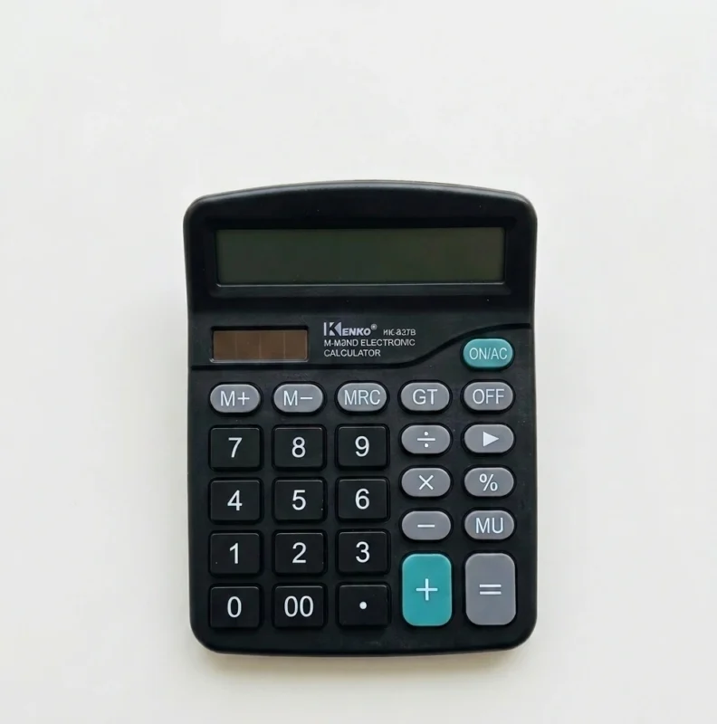 اله حاسبه مكتب كينكو KK-837B شاشة كبيرة 12 رقم لون اسود