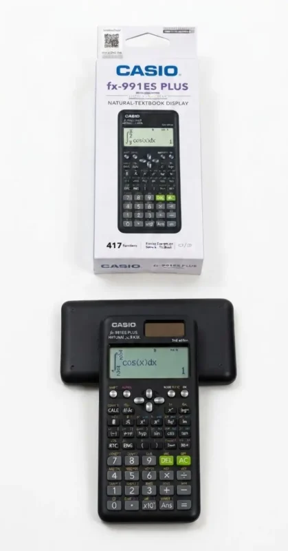 آلة حاسبة كاسيو FX-991ES PLUS الأصلية 417 وظيفة مع العلبة والغطاء